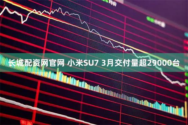 长城配资网官网 小米SU7 3月交付量超29000台