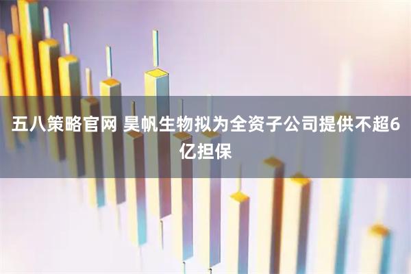 五八策略官网 昊帆生物拟为全资子公司提供不超6亿担保